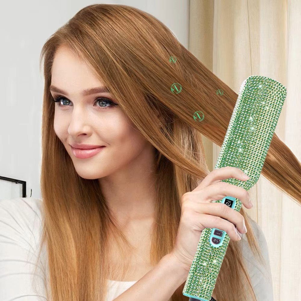 Lisseur Professionnel - RhinestoneStyler™ - Vert - Theref Univers Beauté